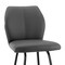 Armen Living Tandy Gray Faux Leather and Black Metal 26" Counter Stool LCTNBABLGR26 - alternate 2